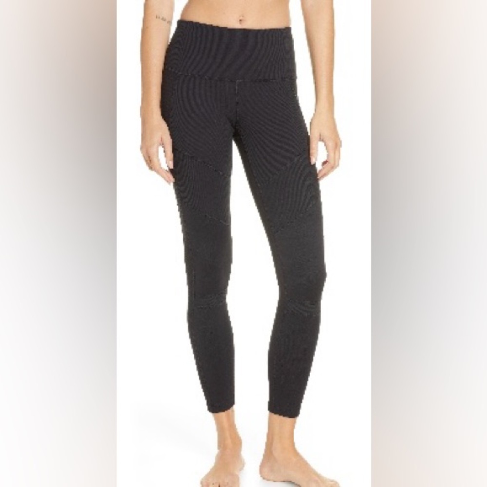 Zella Moto Ribbed High Waist Ankle Leggings size XXL